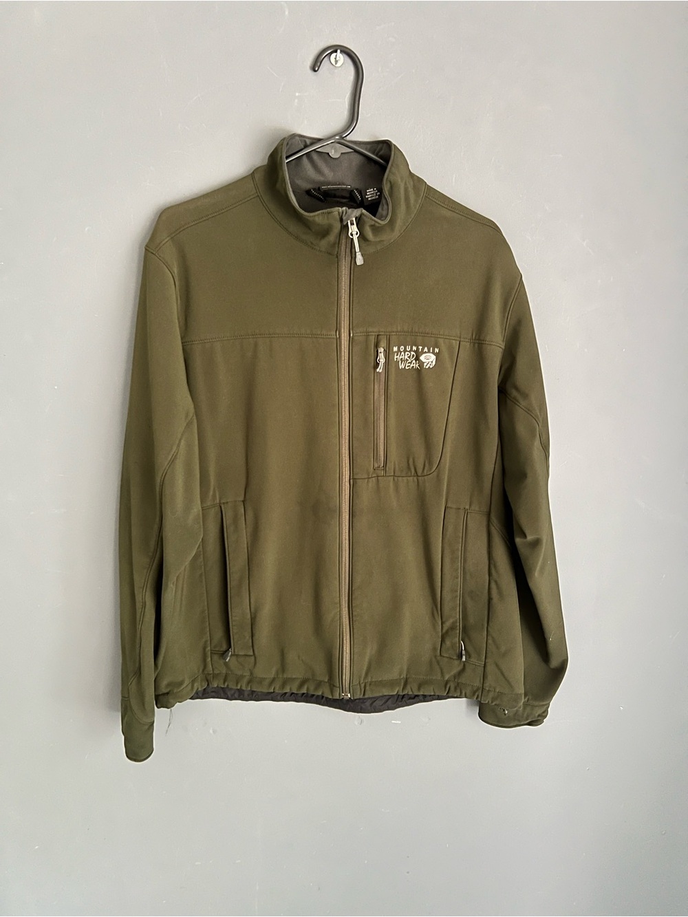 Mountain Hardwear Android II Jacket Mens Size L Green Softshell Full Zip Outdoor